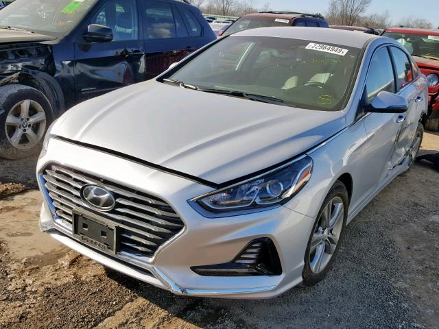 5NPE34AF1JH655201 - 2018 HYUNDAI SONATA SPO SILVER photo 2