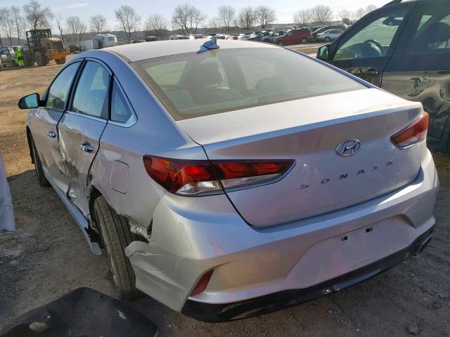 5NPE34AF1JH655201 - 2018 HYUNDAI SONATA SPO SILVER photo 3