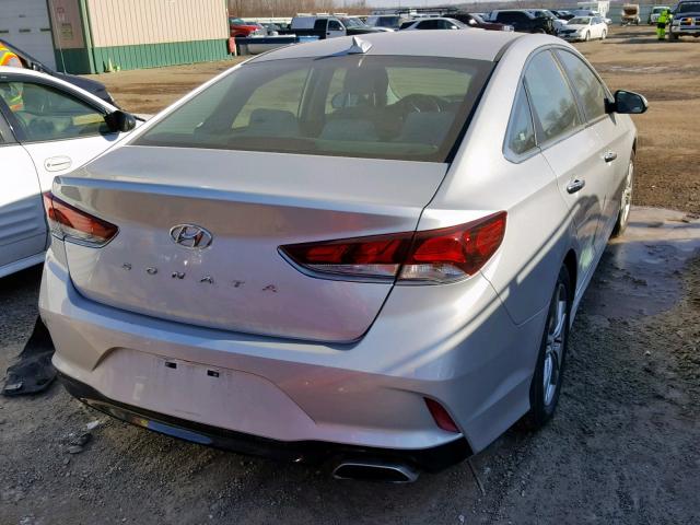 5NPE34AF1JH655201 - 2018 HYUNDAI SONATA SPO SILVER photo 4