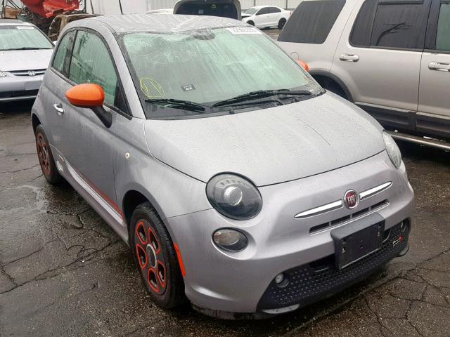 3C3CFFGE9FT620393 - 2015 FIAT 500 ELECTR SILVER photo 1