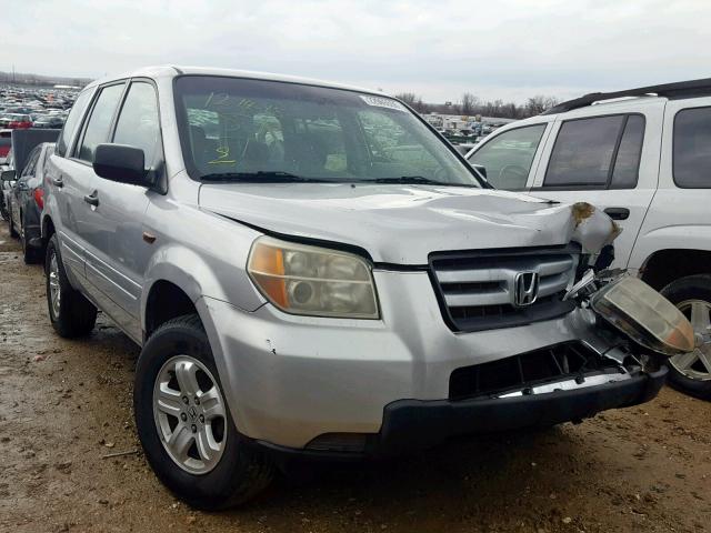 2HKYF18186H542768 - 2006 HONDA PILOT LX SILVER photo 1