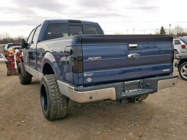 1FTFW1EF7DFC78277 - 2013 FORD F150 SUPER BLUE photo 3