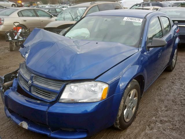 1B3CC4FB5AN134335 - 2010 DODGE AVENGER SX BLUE photo 2