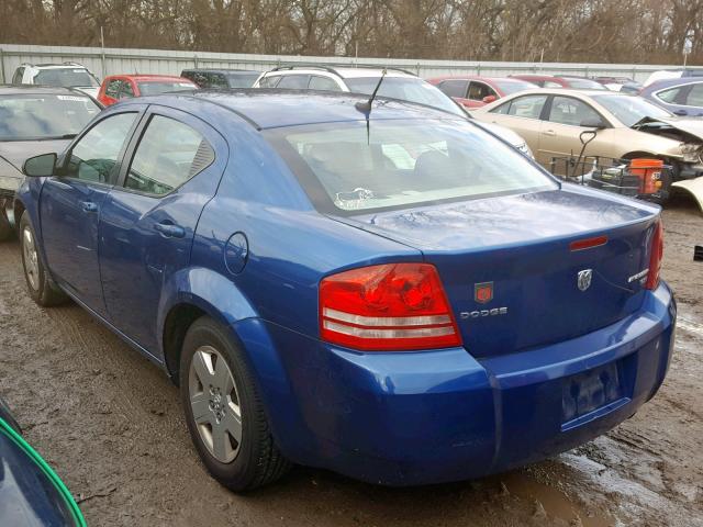 1B3CC4FB5AN134335 - 2010 DODGE AVENGER SX BLUE photo 3