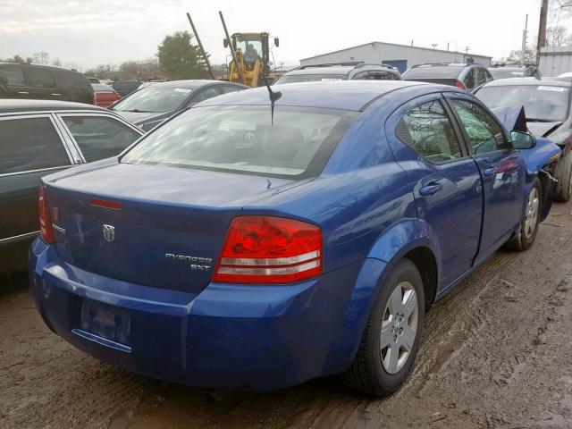 1B3CC4FB5AN134335 - 2010 DODGE AVENGER SX BLUE photo 4