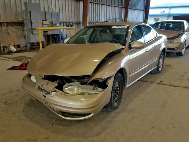 1G3NL52T91C244019 - 2001 OLDSMOBILE ALERO GL GOLD photo 2