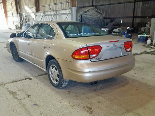 1G3NL52T91C244019 - 2001 OLDSMOBILE ALERO GL GOLD photo 3