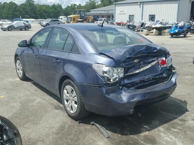 1G1PA5SH7E7456533 - 2014 CHEVROLET CRUZE LS BLUE photo 3