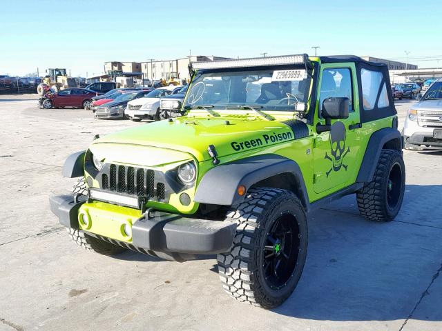 1C4AJWAG0CL237073 - 2012 JEEP WRANGLER S GREEN photo 2