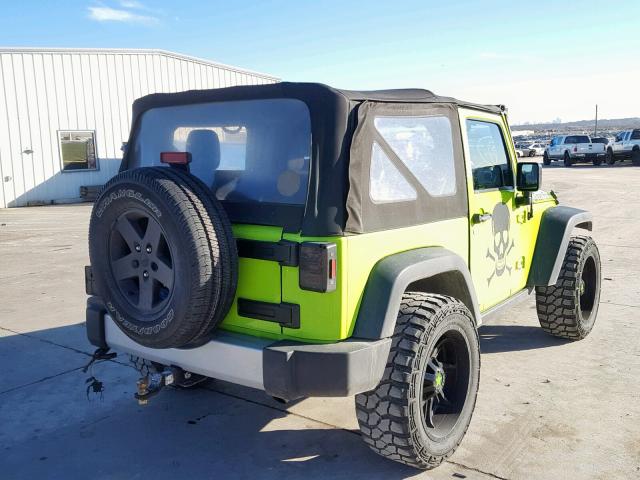 1C4AJWAG0CL237073 - 2012 JEEP WRANGLER S GREEN photo 4