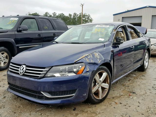 1VWBS7A3XEC112814 - 2014 VOLKSWAGEN PASSAT SE BLUE photo 2