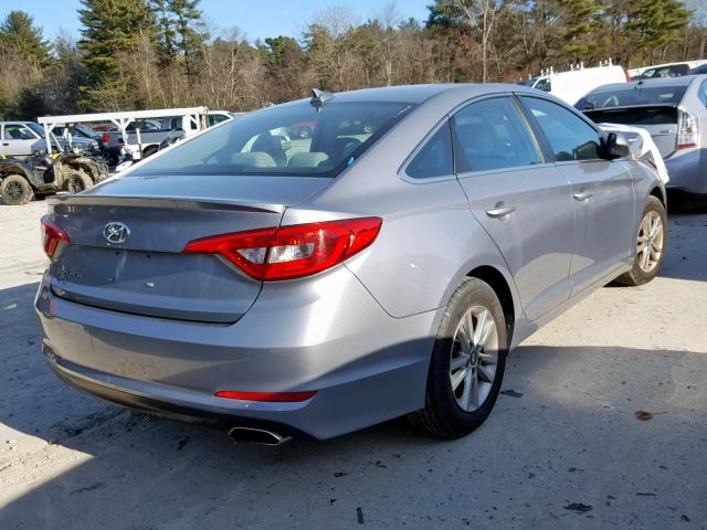 5NPE24AF9GH392595 - 2016 HYUNDAI SONATA SE SILVER photo 4