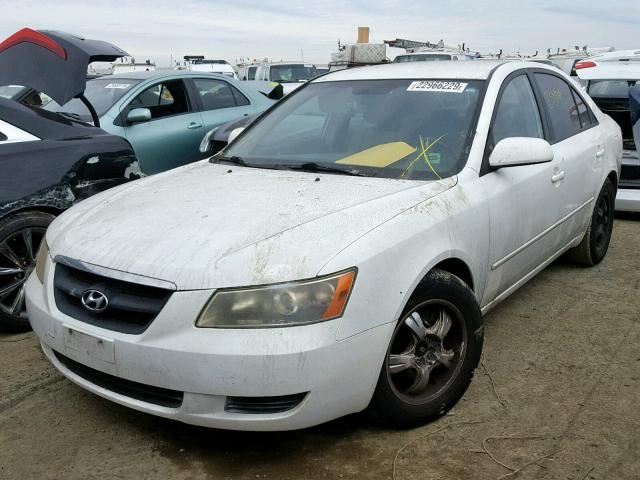 5NPET46C37H200275 - 2007 HYUNDAI SONATA GLS WHITE photo 2