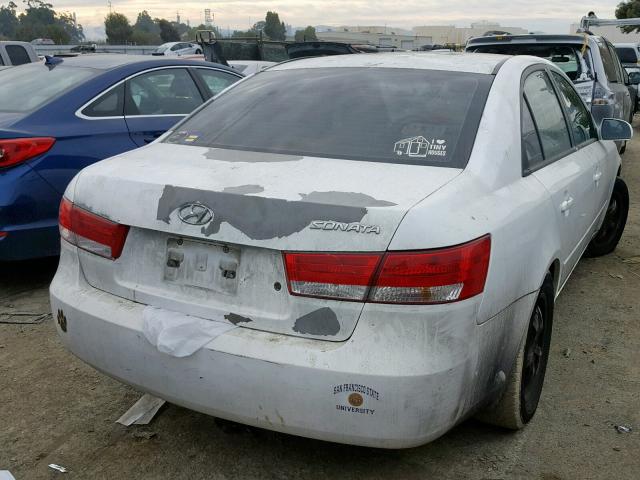 5NPET46C37H200275 - 2007 HYUNDAI SONATA GLS WHITE photo 4