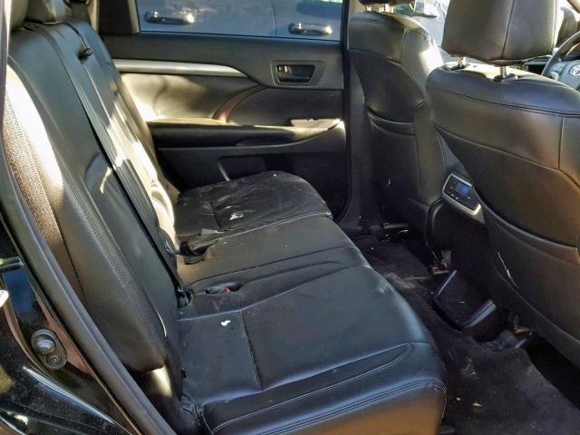 5TDBKRFH4FS117333 - 2015 TOYOTA HIGHLANDER BLACK photo 6