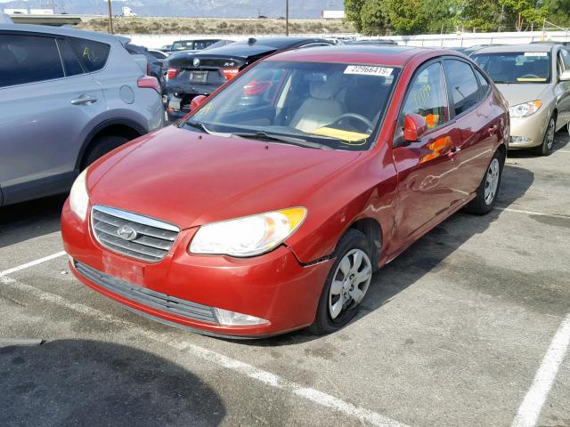 KMHDU46DX8U395974 - 2008 HYUNDAI ELANTRA GL RED photo 2