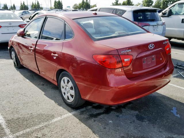 KMHDU46DX8U395974 - 2008 HYUNDAI ELANTRA GL RED photo 3