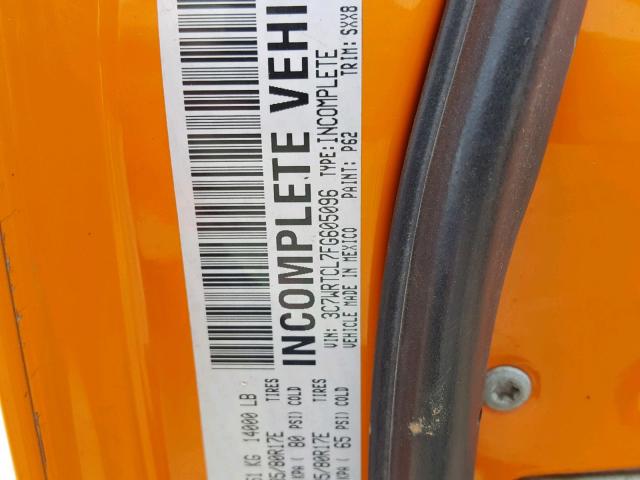 3C7WRTCL7FG605096 - 2015 RAM 3500 ORANGE photo 10