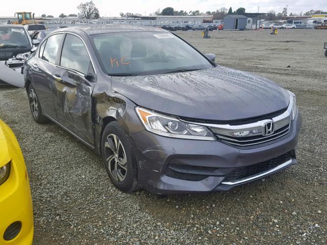 1HGCR2F37HA023556 - 2017 HONDA ACCORD LX GRAY photo 1