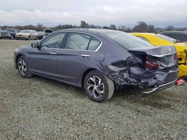 1HGCR2F37HA023556 - 2017 HONDA ACCORD LX GRAY photo 3