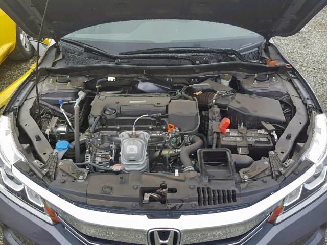 1HGCR2F37HA023556 - 2017 HONDA ACCORD LX GRAY photo 7