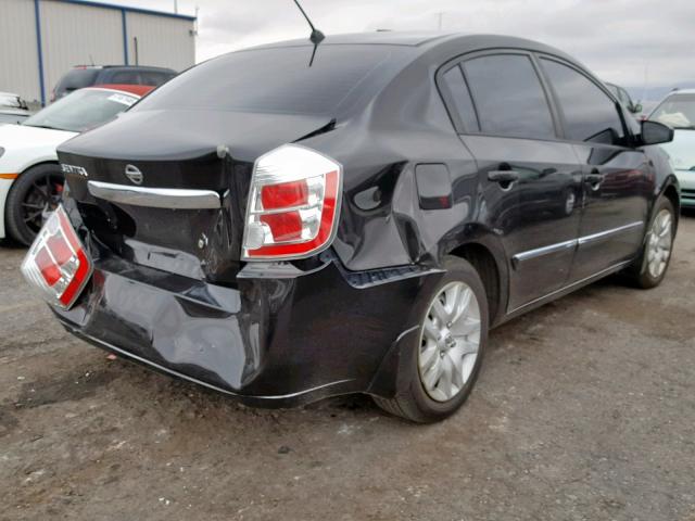 3N1AB6AP0AL614275 - 2010 NISSAN SENTRA BLACK photo 4