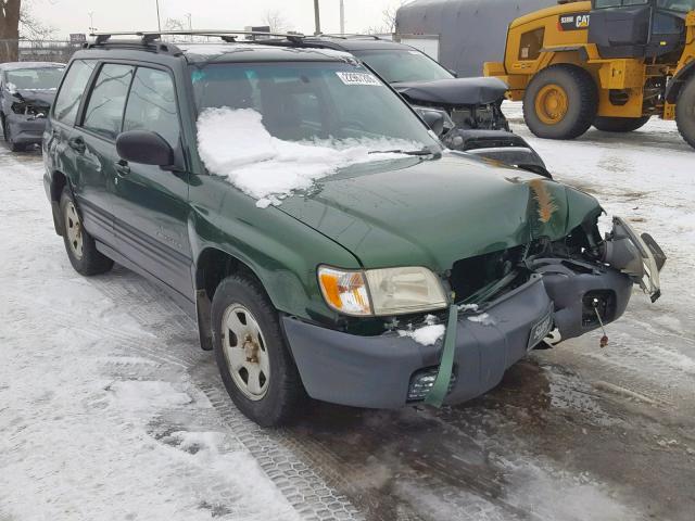 JF1SF63562H731382 - 2002 SUBARU FORESTER L GREEN photo 1