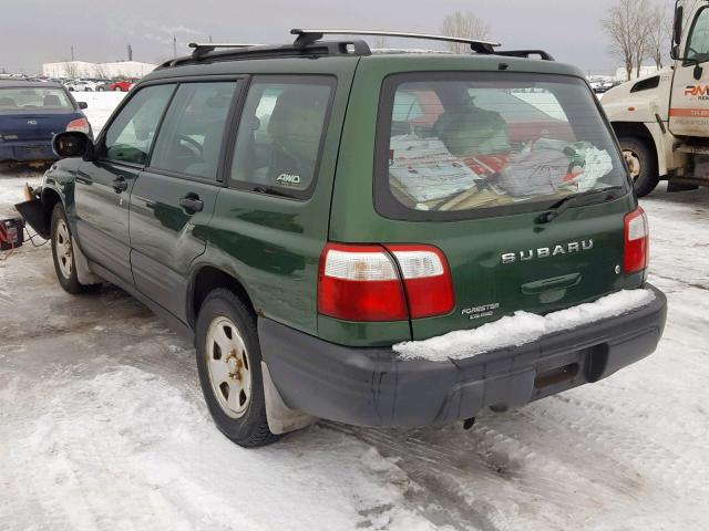 JF1SF63562H731382 - 2002 SUBARU FORESTER L GREEN photo 3