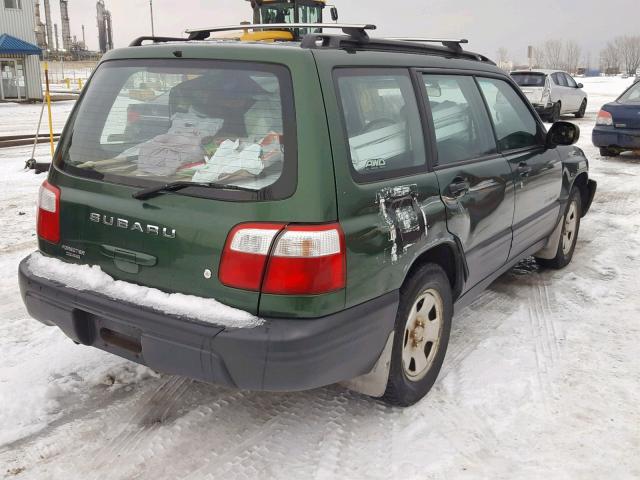 JF1SF63562H731382 - 2002 SUBARU FORESTER L GREEN photo 4