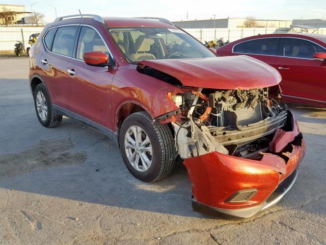 KNMAT2MV4GP656345 - 2016 NISSAN ROGUE S RED photo 1