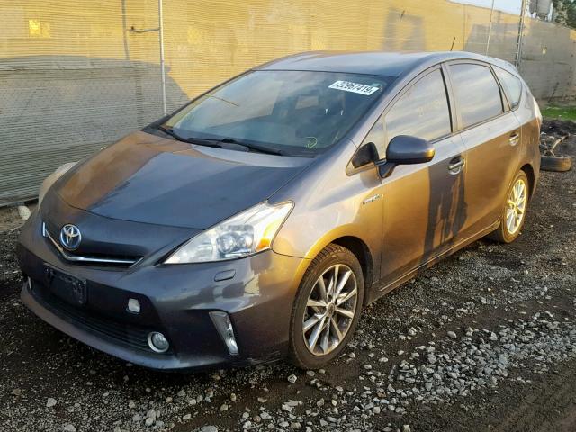 JTDZN3EU0C3144527 - 2012 TOYOTA PRIUS V CHARCOAL photo 2