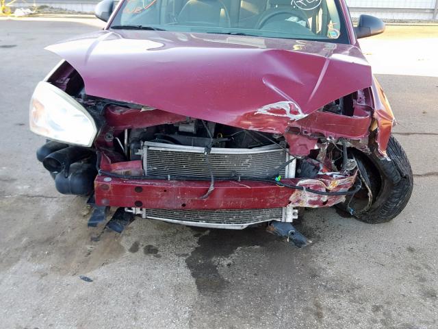 1G1ZS58F67F199109 - 2007 CHEVROLET MALIBU LS მუქწითელი ფოტო 9