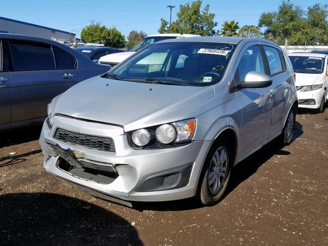 1G1JA6SH6C4117188 - 2012 CHEVROLET SONIC LS SILVER photo 2