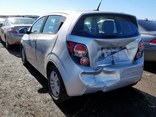 1G1JA6SH6C4117188 - 2012 CHEVROLET SONIC LS SILVER photo 3