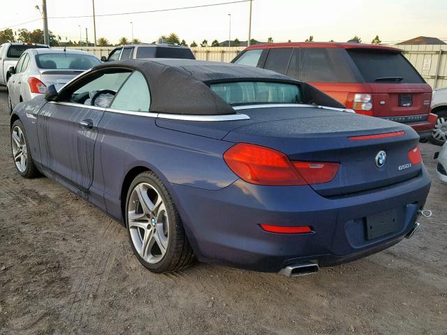 WBALZ5C54CC619823 - 2012 BMW 650 XI BLUE photo 3