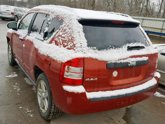 1J4FF47B29D207996 - 2009 JEEP COMPASS SP ORANGE photo 3