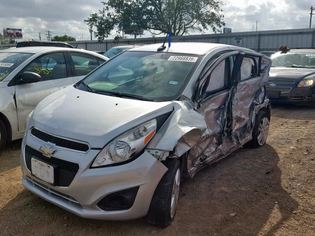 KL8CB6S90EC576501 - 2014 CHEVROLET SPARK LS SILVER photo 2