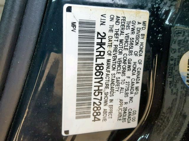 2HKRL1861YH572884 - 2000 HONDA ODYSSEY EX GREEN photo 10