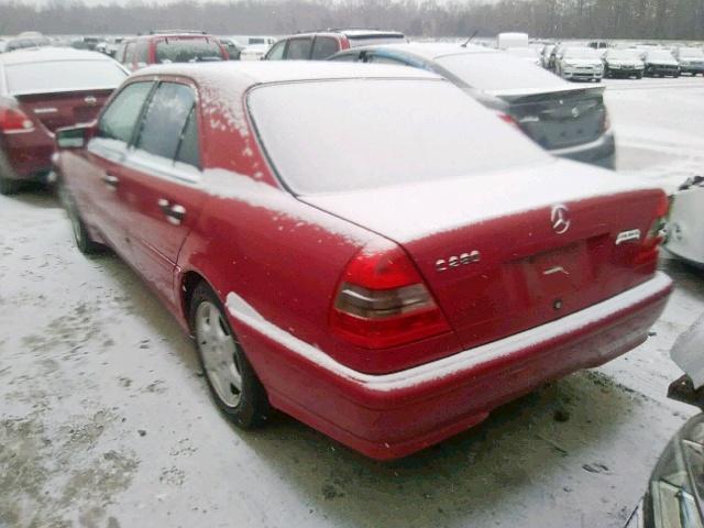 WDBHA29G7WF728219 - 1998 MERCEDES-BENZ C 280 RED photo 3