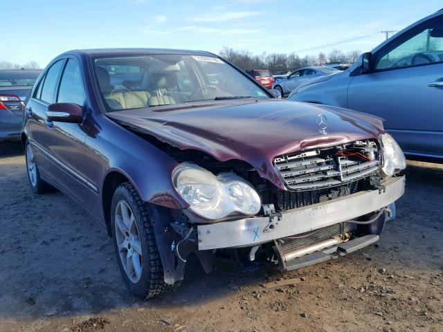 WDBRF92H17F907746 - 2007 MERCEDES-BENZ C 280 4MAT BURGUNDY photo 1