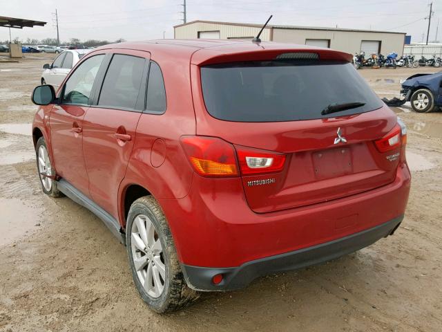 4A4AP3AU9DE013057 - 2013 MITSUBISHI OUTLANDER RED photo 3