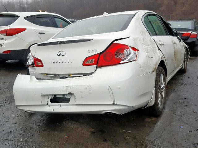 JN1CV6AR4DM356063 - 2013 INFINITI G37 WHITE photo 4