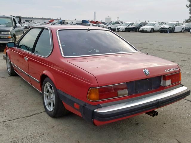 WBAEC8400F0611609 - 1985 BMW 635 CSI AU RED photo 3