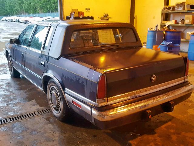 1C3XY66R0MD131089 - 1991 CHRYSLER NEW YORKER 蓝色 照片 3