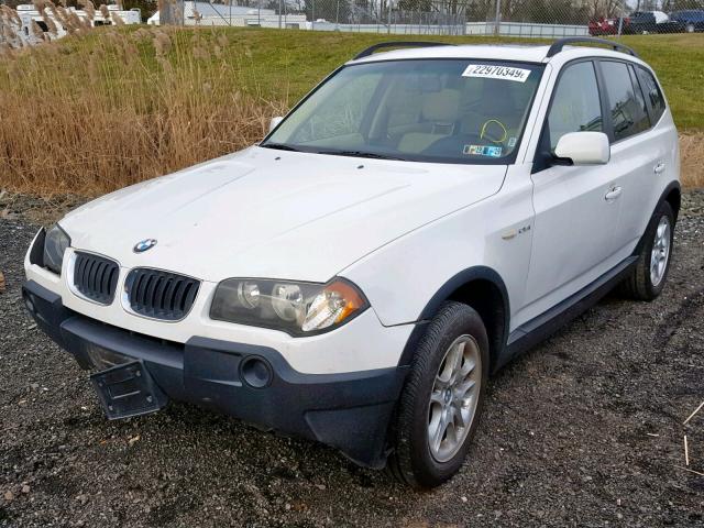 WBXPA73455WC48841 - 2005 BMW X3 2.5I WHITE photo 2