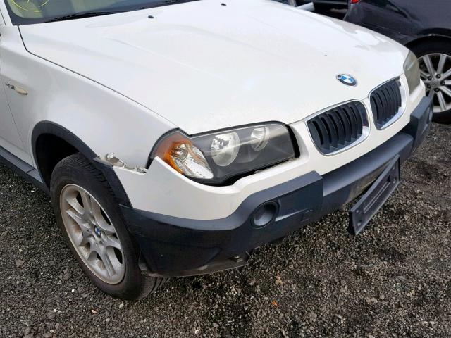 WBXPA73455WC48841 - 2005 BMW X3 2.5I WHITE photo 9