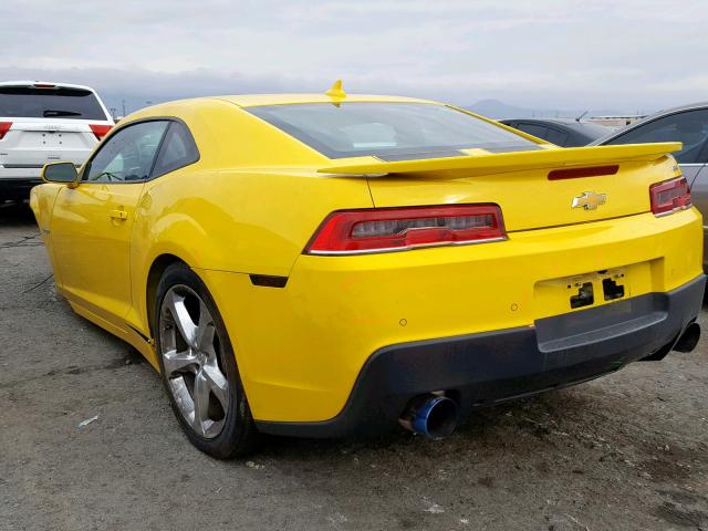 2G1FK1EJXF9132234 - 2015 CHEVROLET CAMARO 2SS YELLOW photo 3