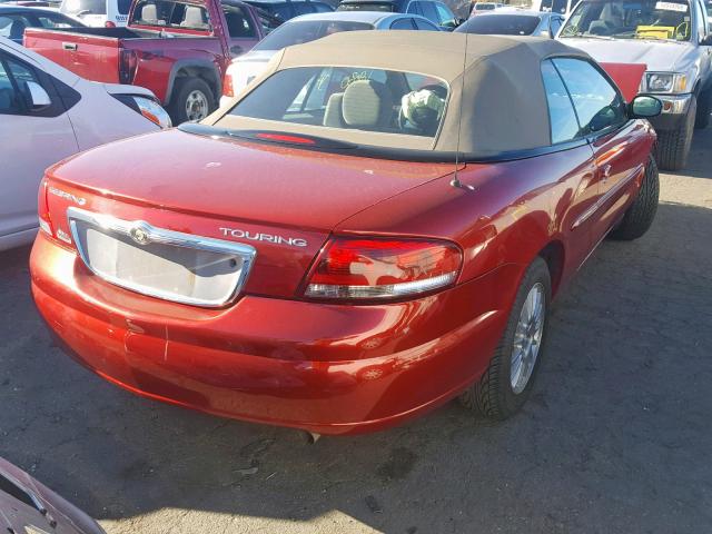 1C3EL55RX6N153891 - 2006 CHRYSLER SEBRING TO RED photo 4