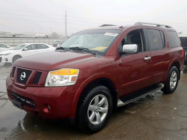 5N1AA0NC2BN616238 - 2011 NISSAN ARMADA SV BURGUNDY photo 2