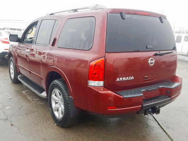 5N1AA0NC2BN616238 - 2011 NISSAN ARMADA SV BURGUNDY photo 3